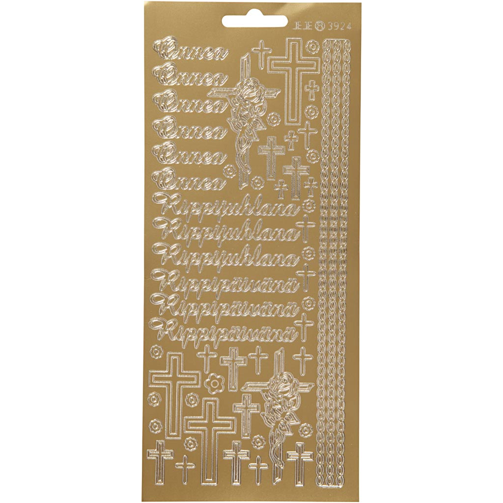 Creativ company stickers, onnea rippyhlana, vel 10x23 cm, goud, 1 vel