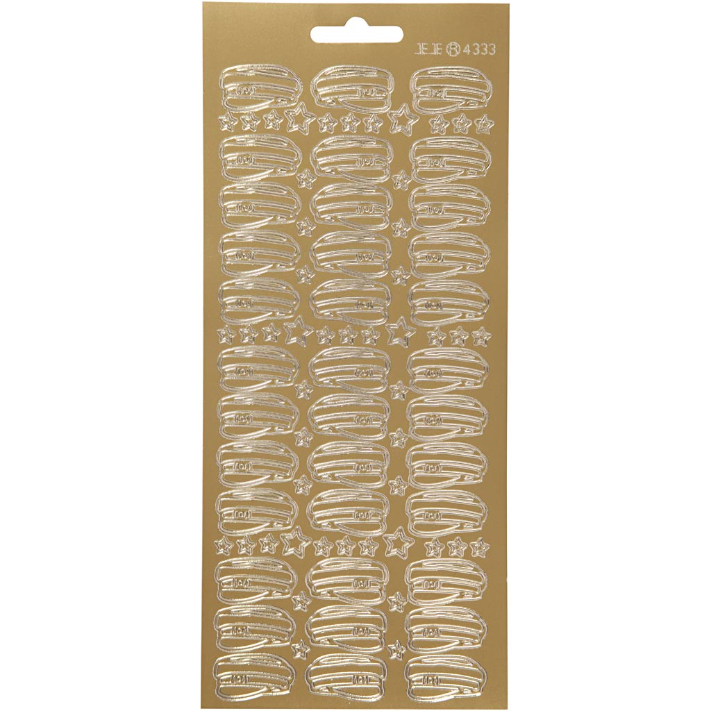 Creativ company stickers, hoed, vel 10x23 cm, goud, 1 vel