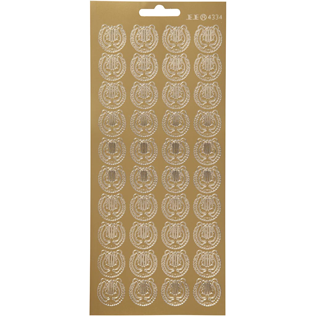 Creativ company stickers, lier, vel 10x23 cm, goud, 1 vel