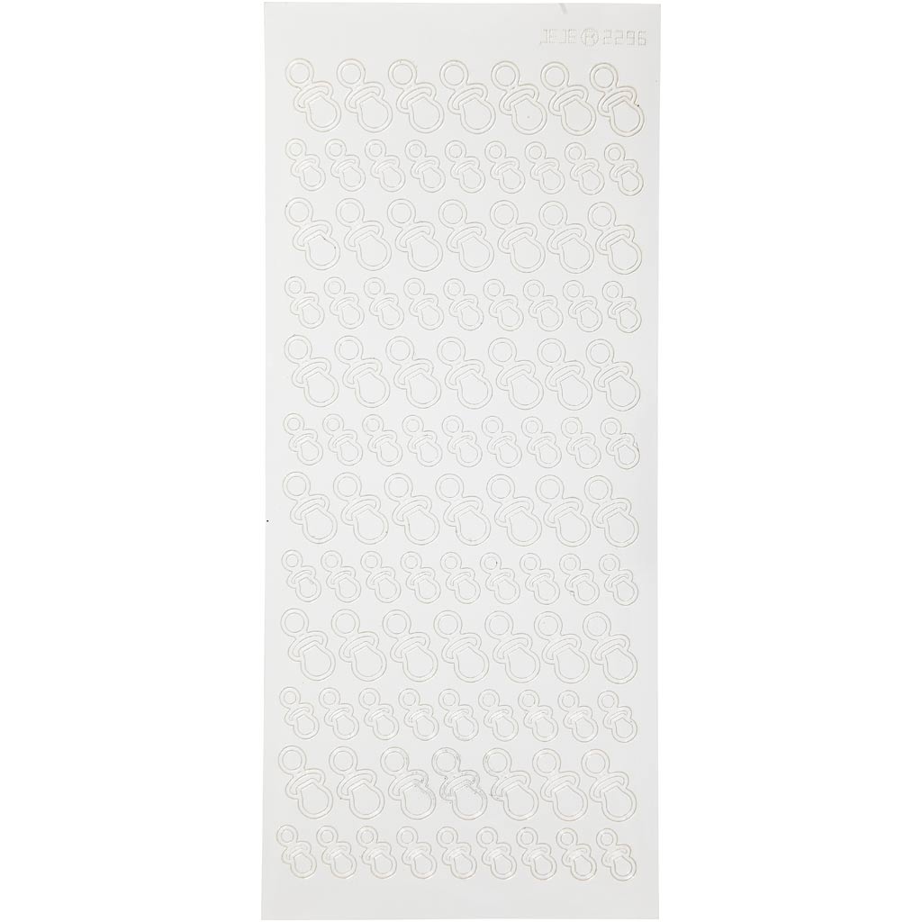 Creativ company stickers, dummies, vel 10x23 cm, wit, 1 vel