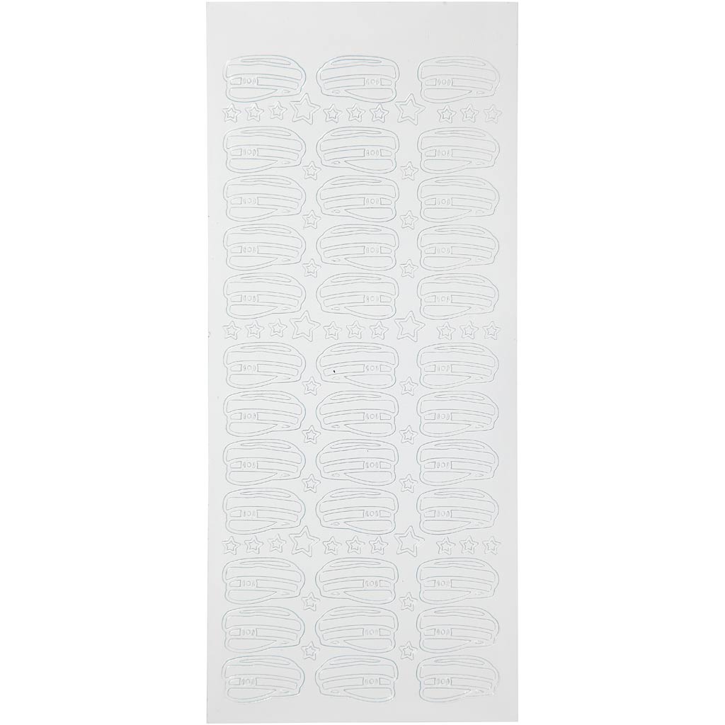 Creativ company stickers, student's cap, vel 10x23 cm, wit, 1 vel
