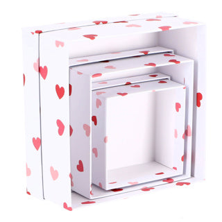Kaemingk giftbox papier set van 3 wit rood