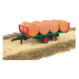 Bruder balentransport aanhanger met 8 ronde balen 1:16