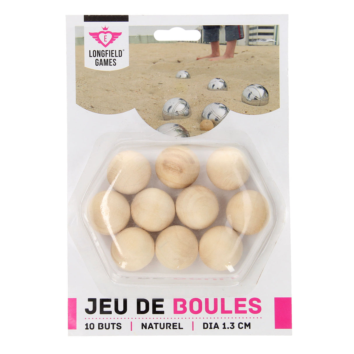 Houten jeu de boules buts, 10st.