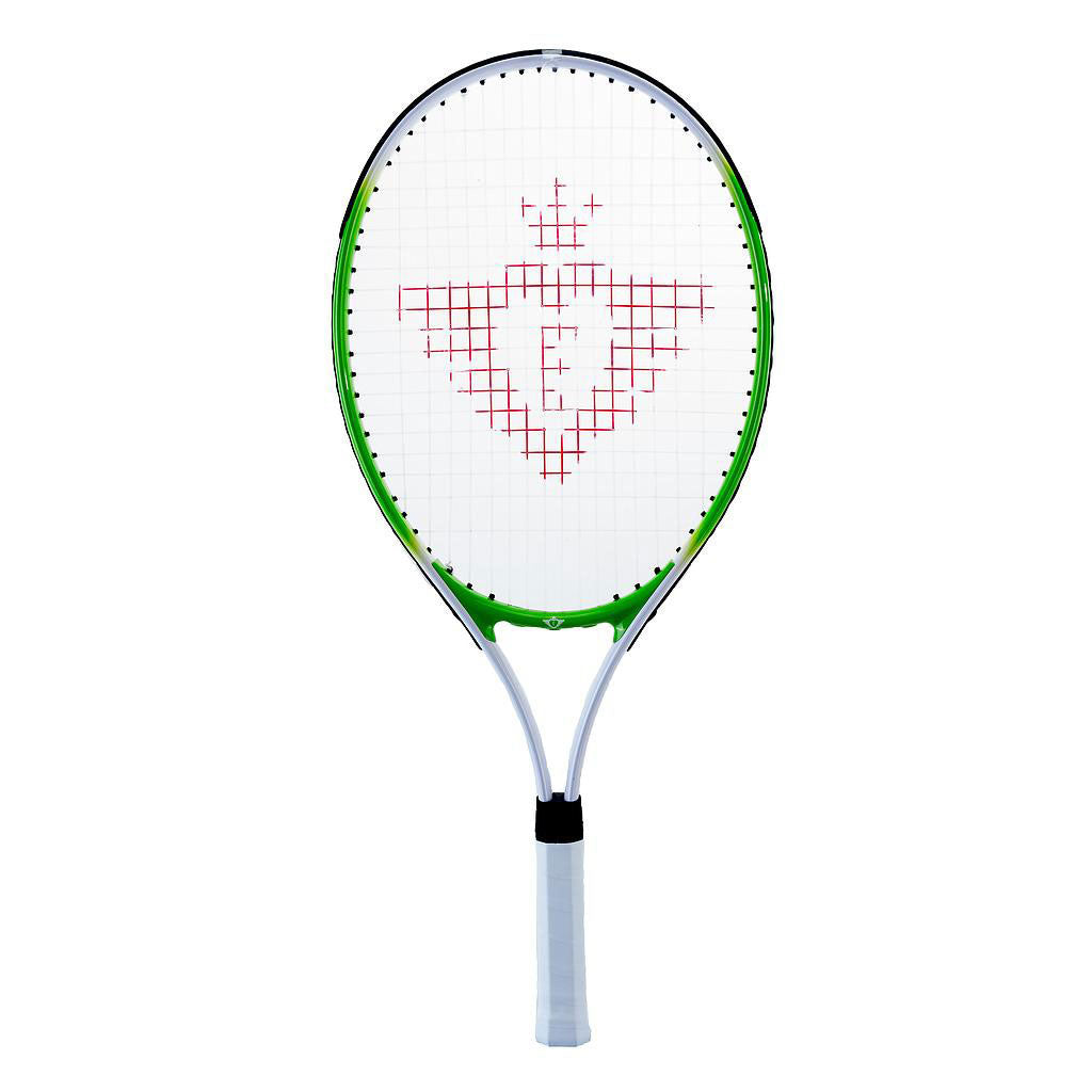 Tennisracket met hoes en 2 ballen - groen
