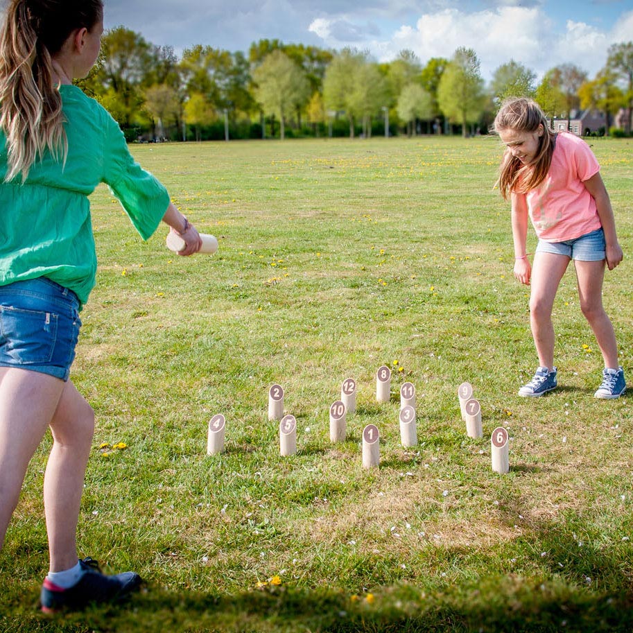Kubb number original rubber hout