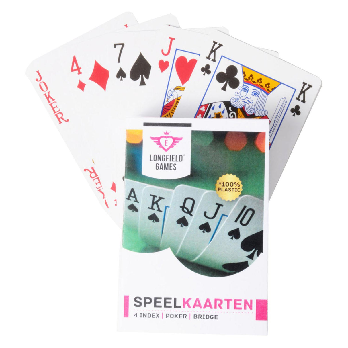 Speelkaarten longfield geplastificeerd