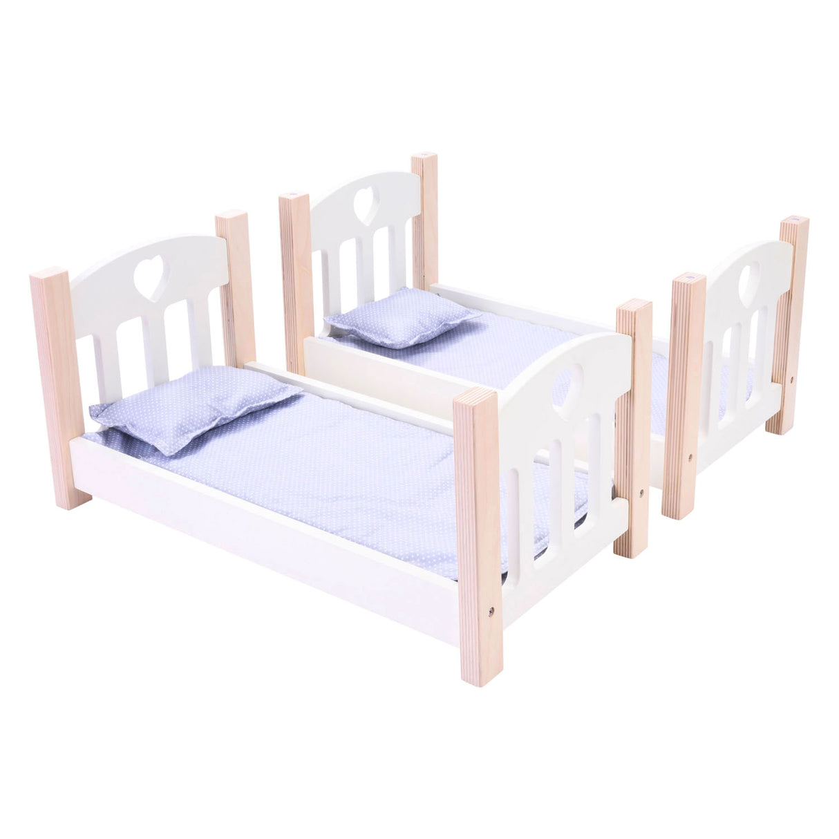 Poppen Stapelbed Grijs Wit