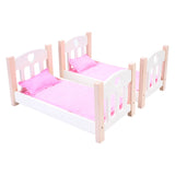 Poppen Stapelbed Roze Wit