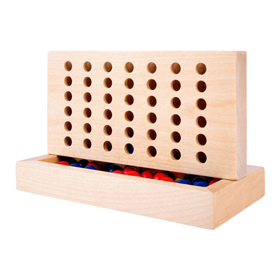 Houten vier op een rij-spel
