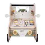 Houten loopwagen auto jack jacky