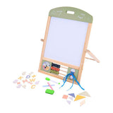 Houten tafel school- en whiteboard