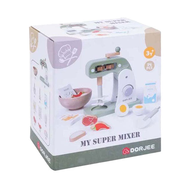 Houten super mixer set, 14dlg