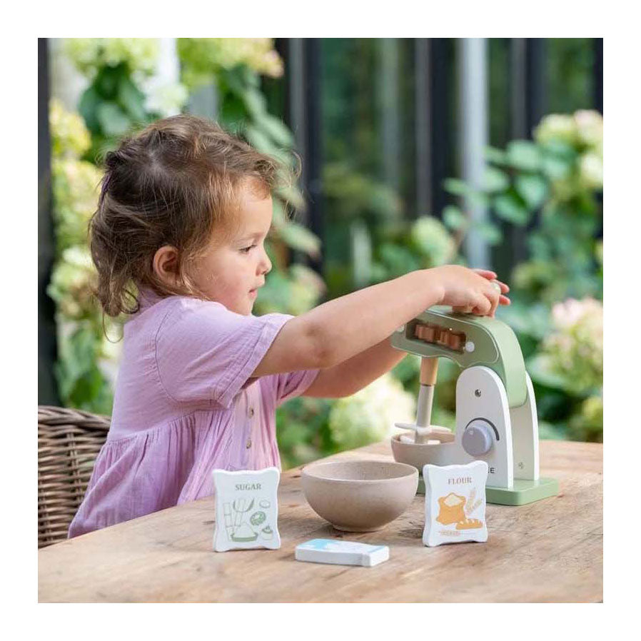 Houten super mixer set, 14dlg