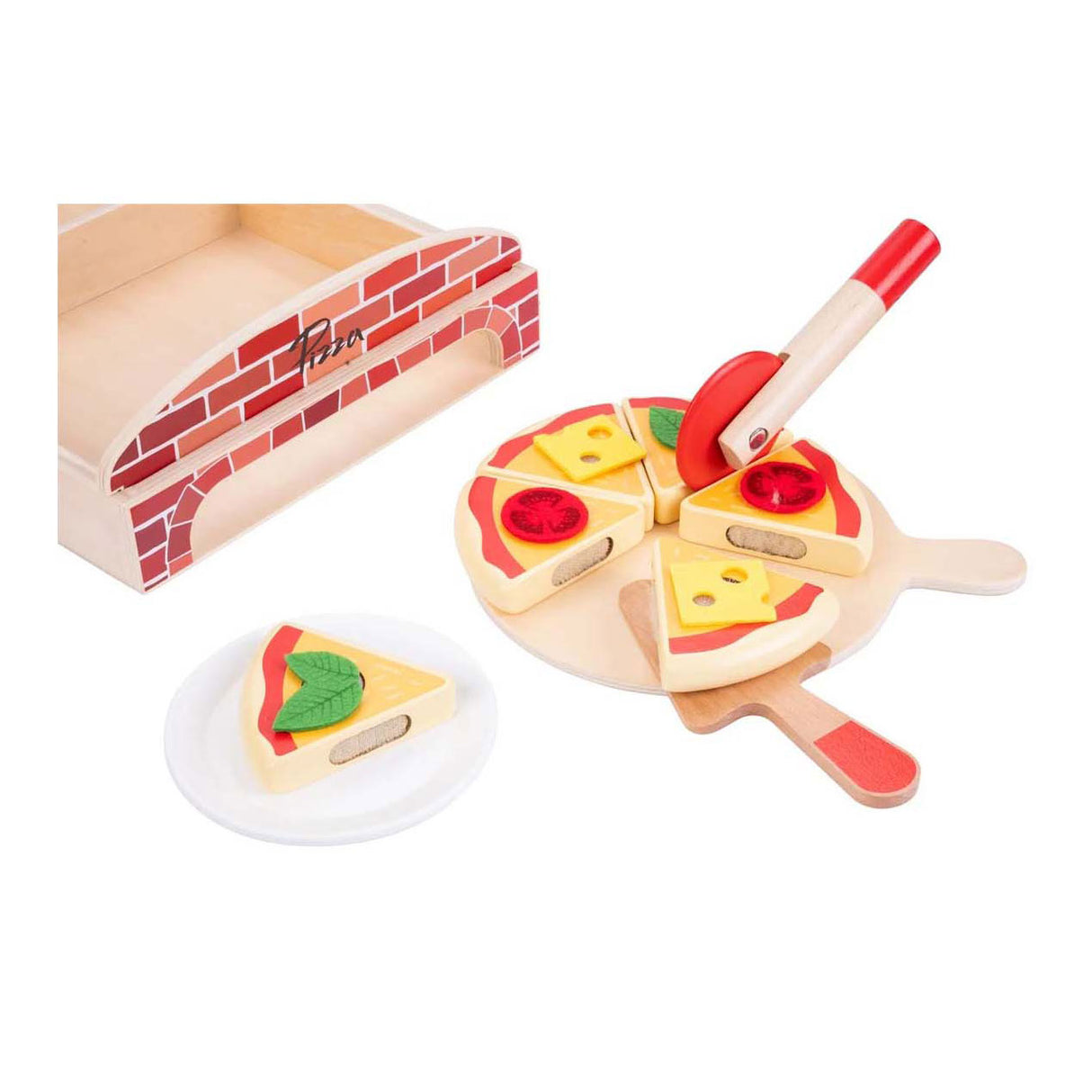 Houten gourmet pizzaset, 20dlg