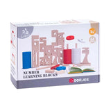 Houten telblokken, 62dlg.