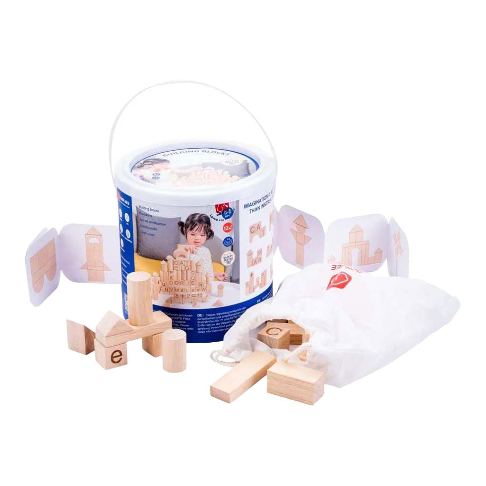 Houten bouwplankjes naturel, 84st.