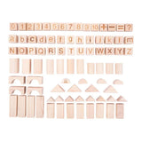 Houten bouwplankjes naturel, 84st.