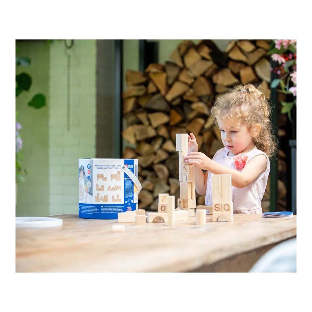 Houten bouwplankjes naturel, 84st.