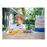 Houten bouwblokken kleur, 84st.