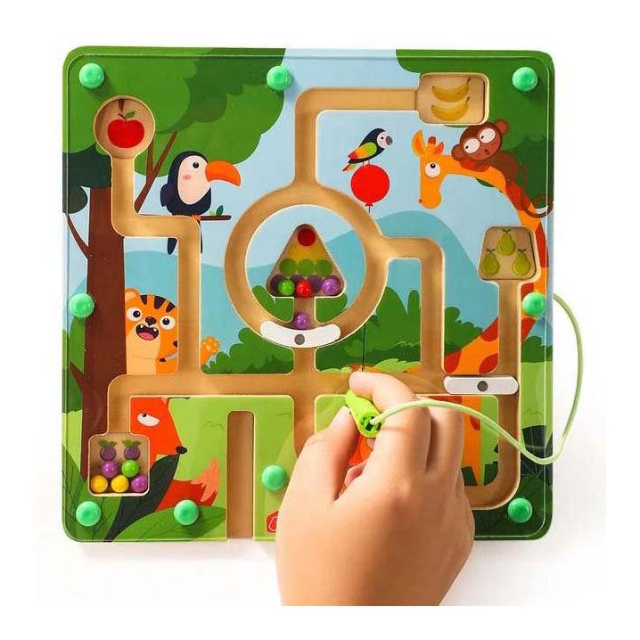 Magnetisch labyrint dieren - 22x22cm