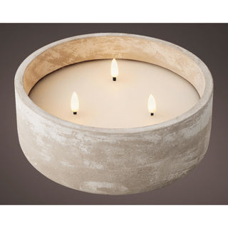 Kaemingk led kaars beton buiten dia 20 cm x hoogte 8cm