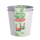 Overige merken kweekset emmer bio tomaten en sla 17cm metaal