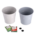 Overige merken kweekset emmer bio tomaten en sla 17cm metaal
