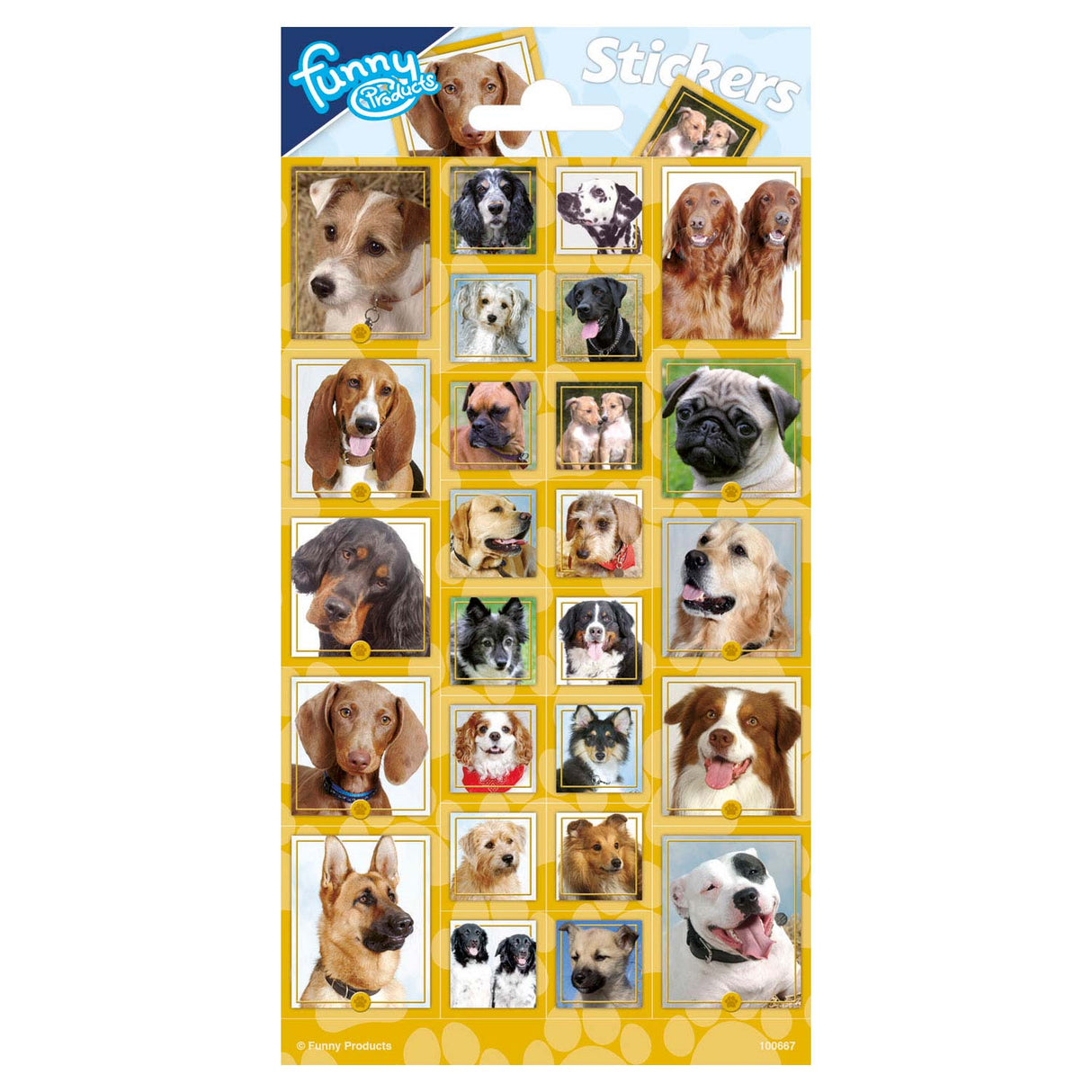 Totum stickervel honden
