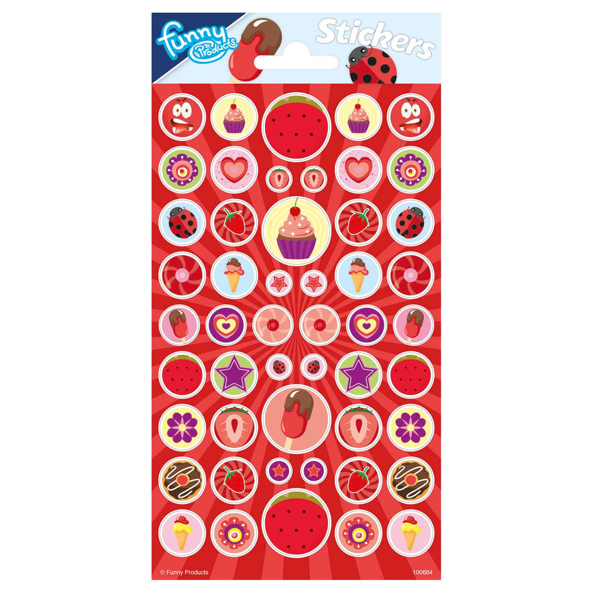 Totum stickervel met geur - aardbeien