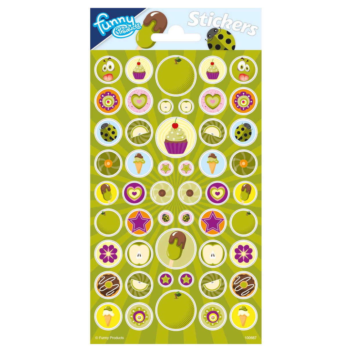 Totum stickervel met appelgeur, 50st
