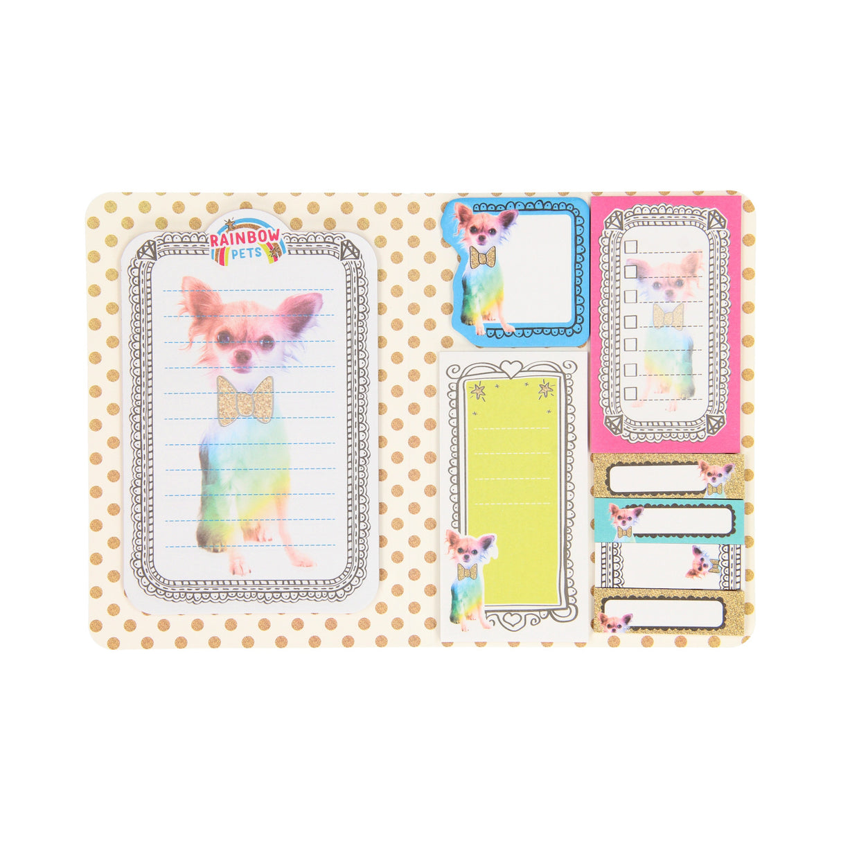 Totum rainbow pets - sticky notes boekje hond