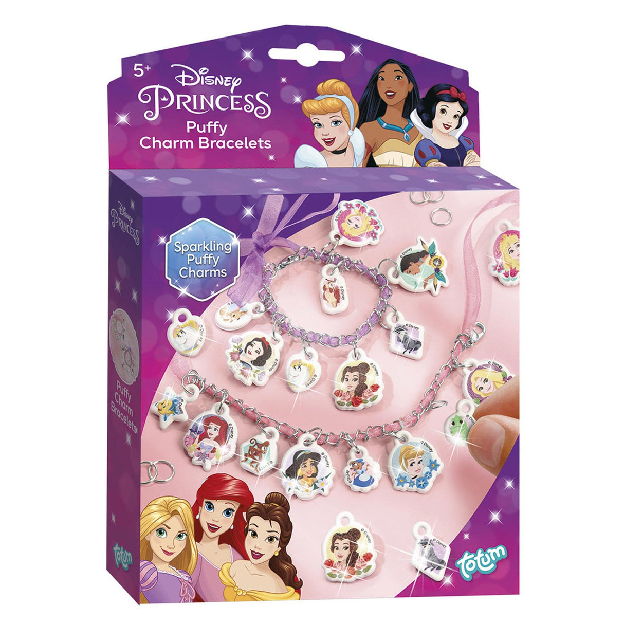 Totum disney prinses - puffy bedelarmbandjes