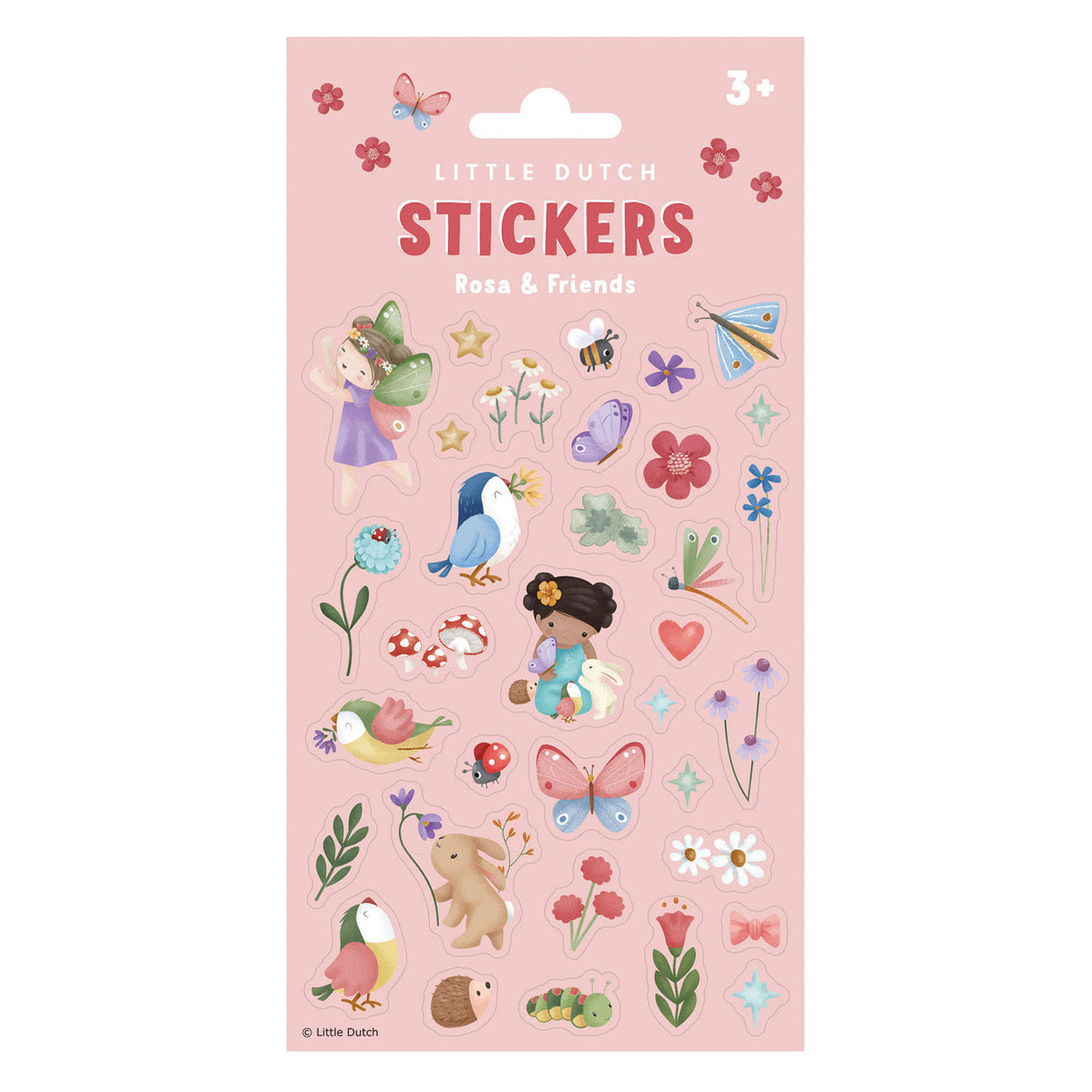 Little dutch stickers rosa friends, 10st.