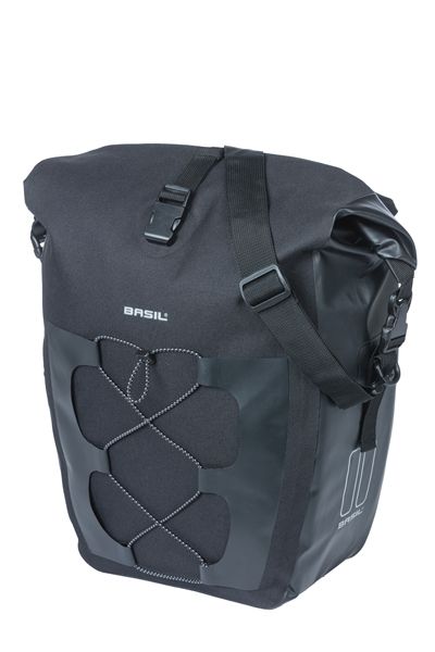 Basil tas navigator l enkel | mik studs | zwart 22l