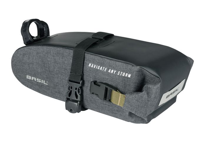 Basil Navigator Storm zadeltas - compacte fietstas - unisex - fiets - zwart
