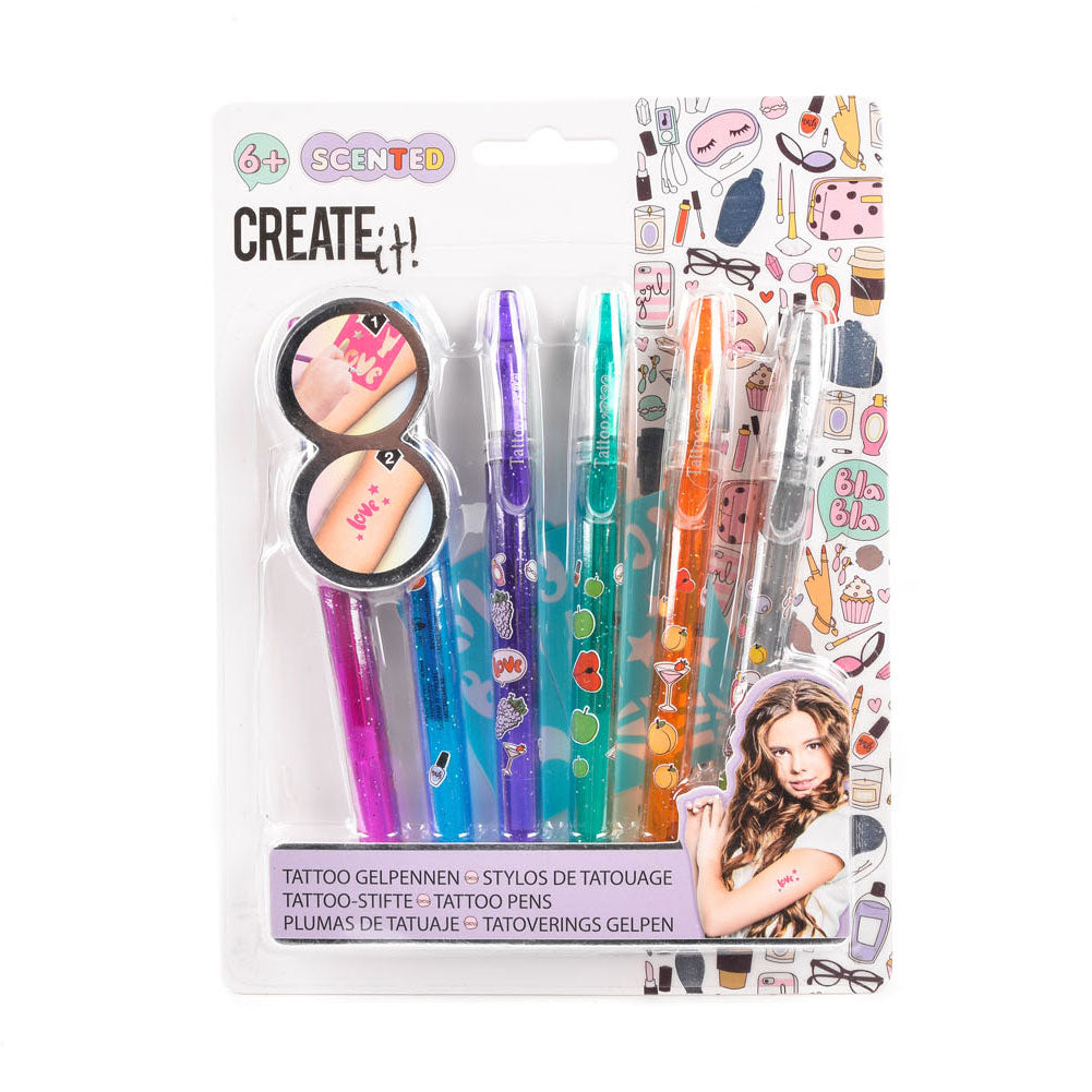 Create it! beauty tattoo gelpennen, 6st.