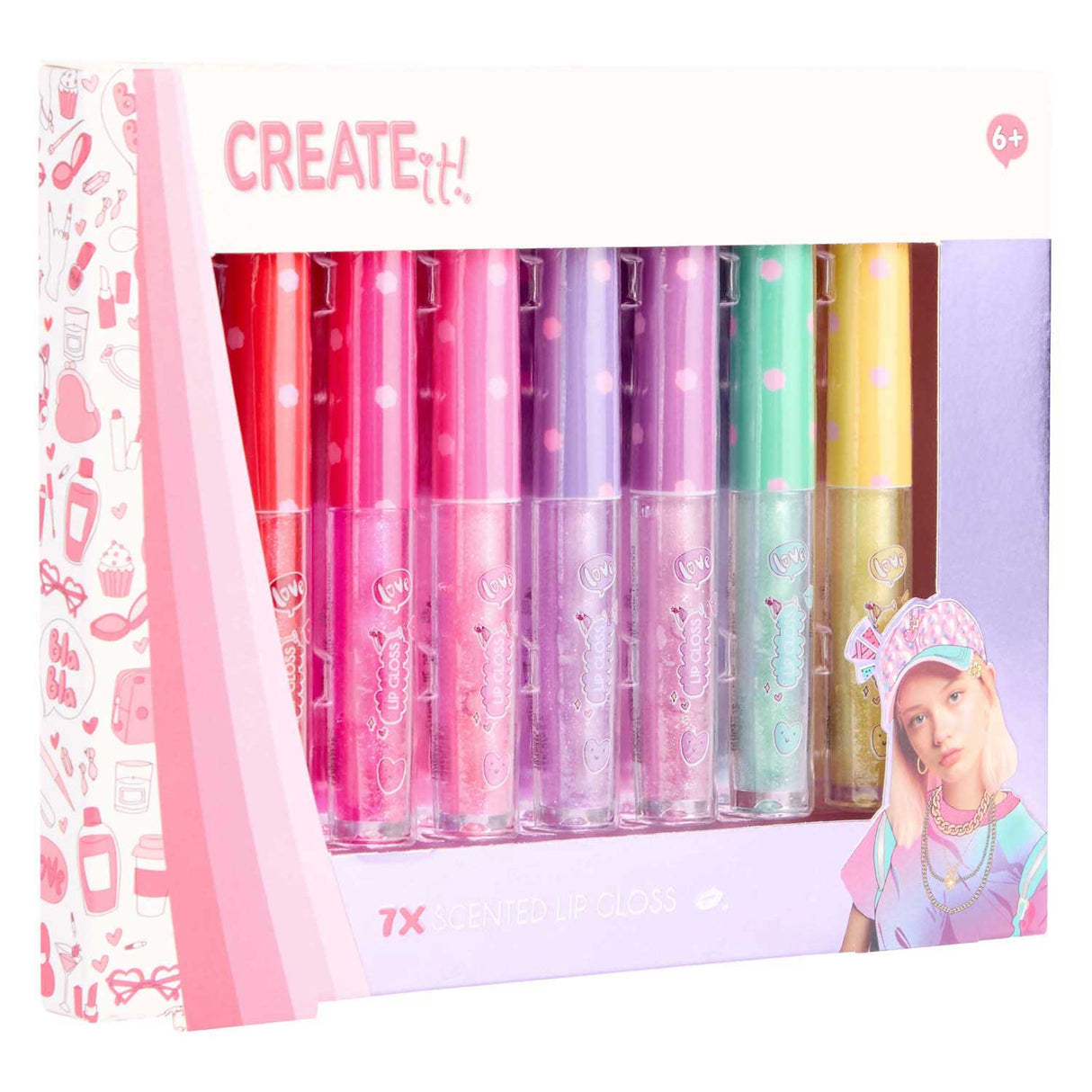 Create it! create it lipgloss geur glitter, 7st.