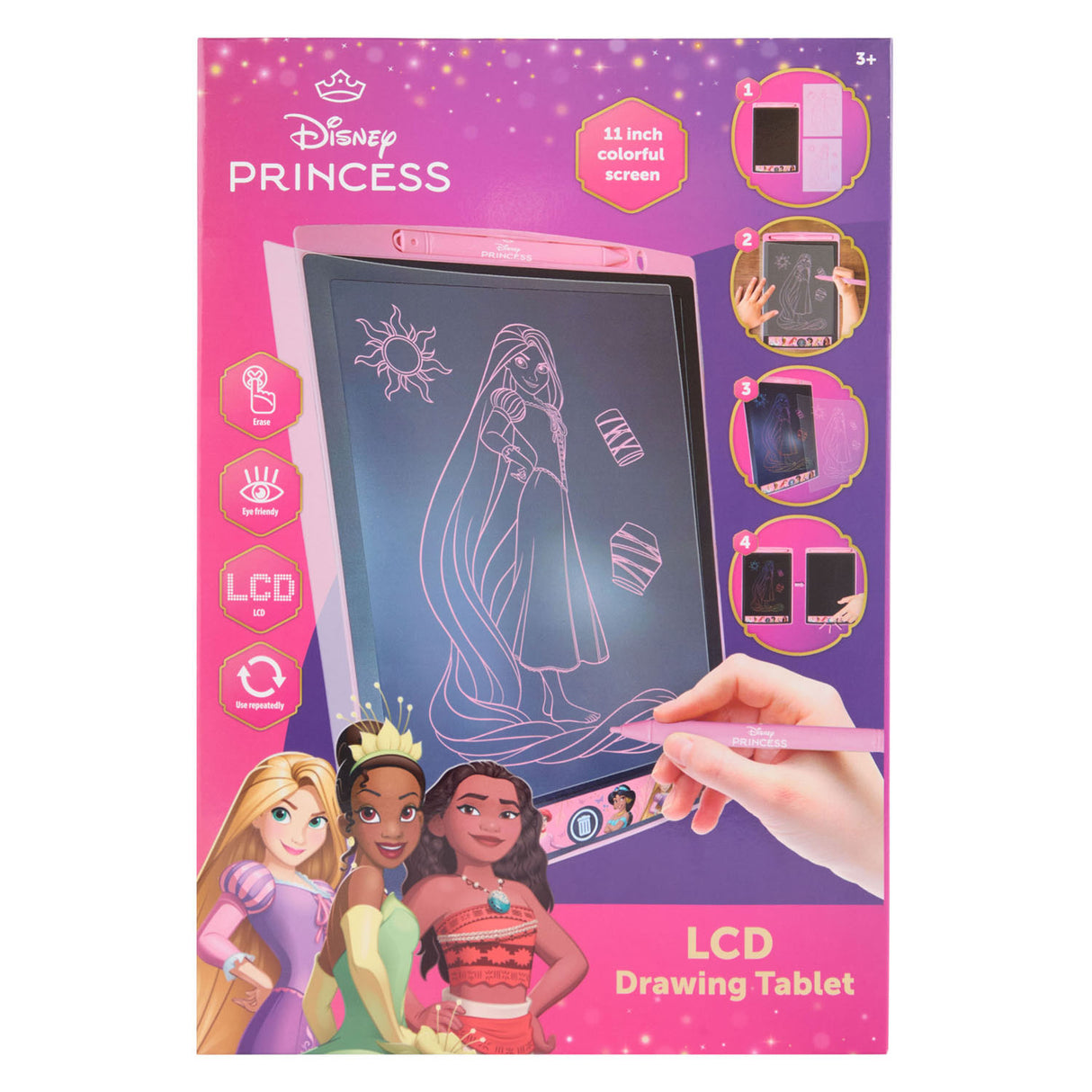 Canenco disney prinses lcd tekenbord regenboog