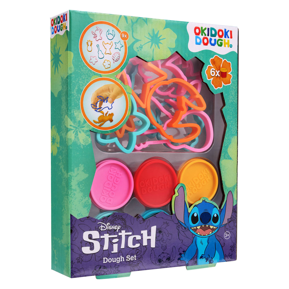 Canenco stitch kleiset met vormen - 6 kleipotjes