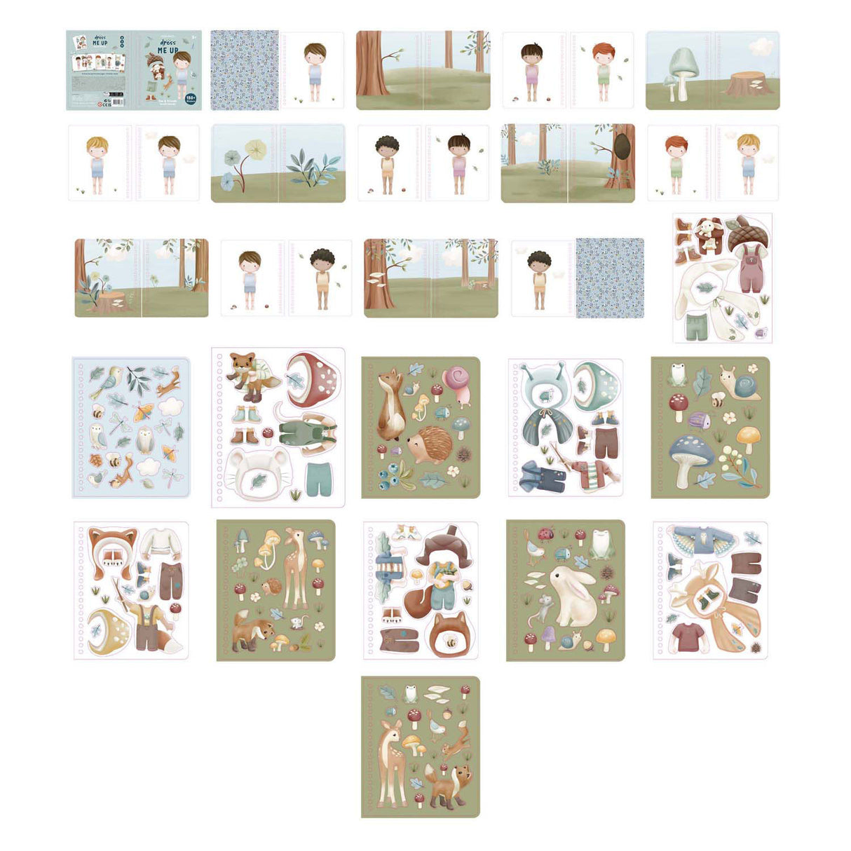 Little dutch dress up stickerboek jim forest friends