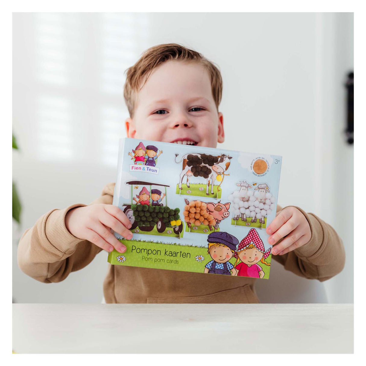 Bambolino toys fien en teun pompom plakken knutselset