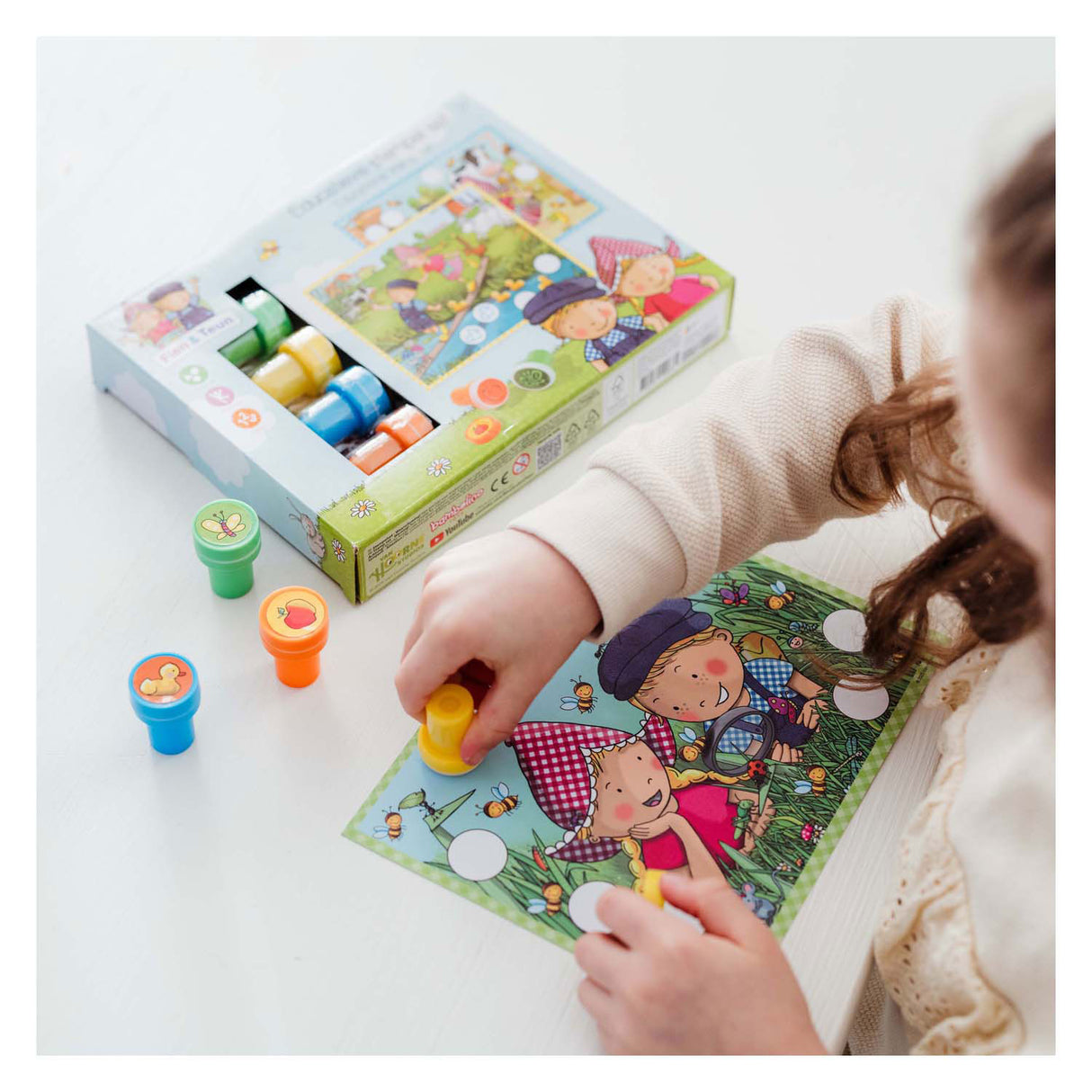 Bambolino toys fien en teun educatieve stempelset 14-delig