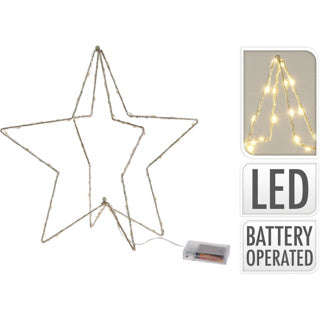 No brand ster met led 37cm goud