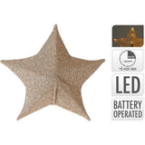 No brand kerst ster 50 cm 30 led stof goud