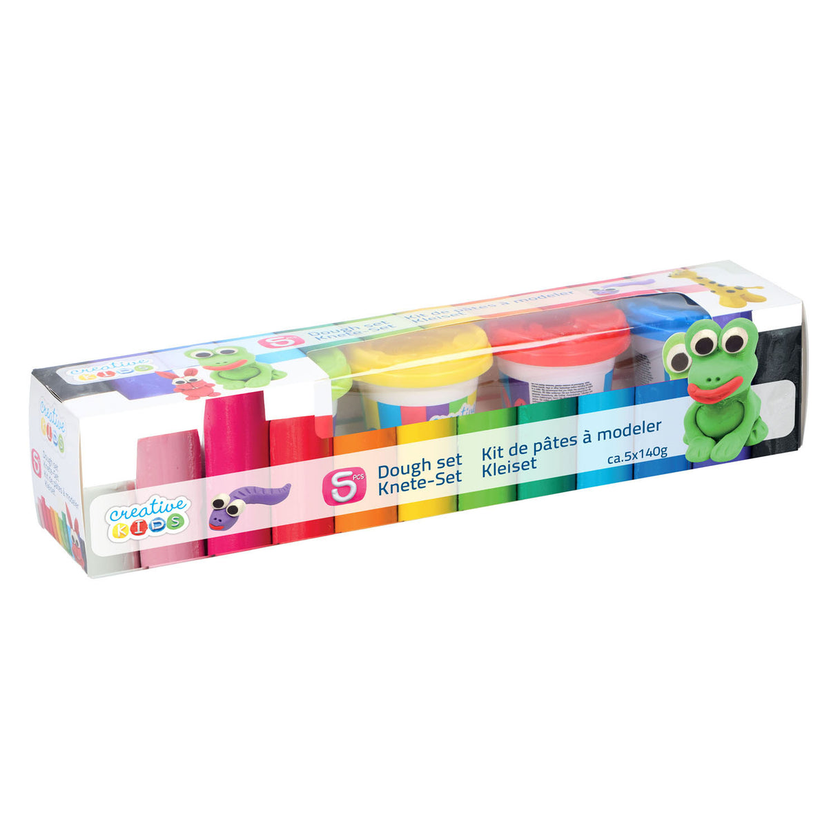 Speelklei - 5 kleipotjes