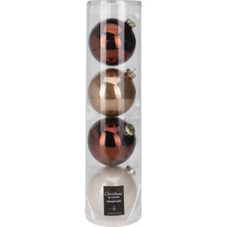 No brand kerstbal 10cm s4 coffee