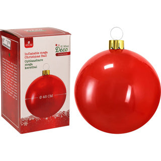 Overige merken kerstbal opblaasbaar dia 45cm rood