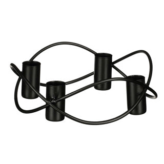 Edelman kandelaar zwart - h5,5xd17cm