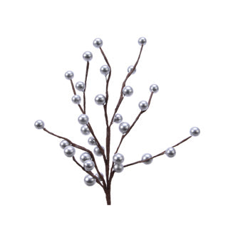 Kaemingk steker foam foam berries zilver